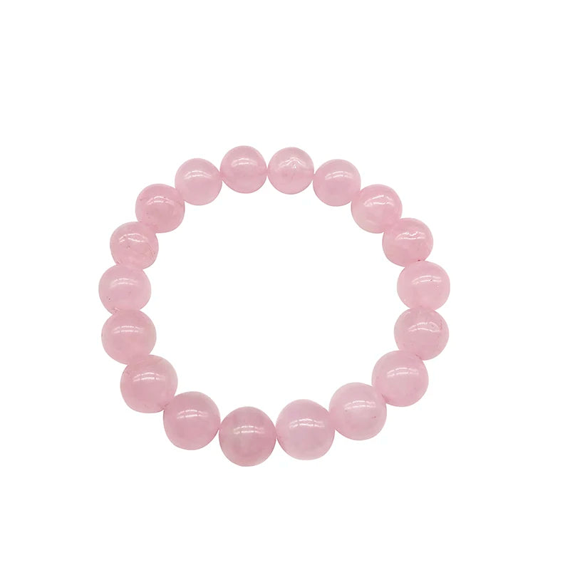 Pink Rose Quartz Bracelet: Natural Stone Jewelry