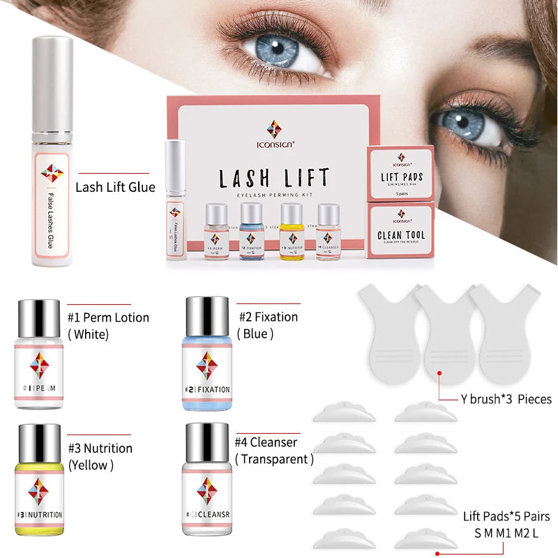 ICONSIGN Lash Lift Kit Lifiting Eyelash Eyelash Enhancer Eyelash Lifting Kit Lash Perm Eye Makeup Can Do Your Logo