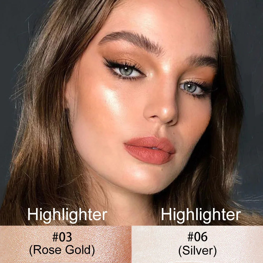 Highlighting&Bronzer Stick Face Brightening Blusher Rouge Concealer Pen Long Lasting Corrector Nose Shadow Contouring Cosmetics