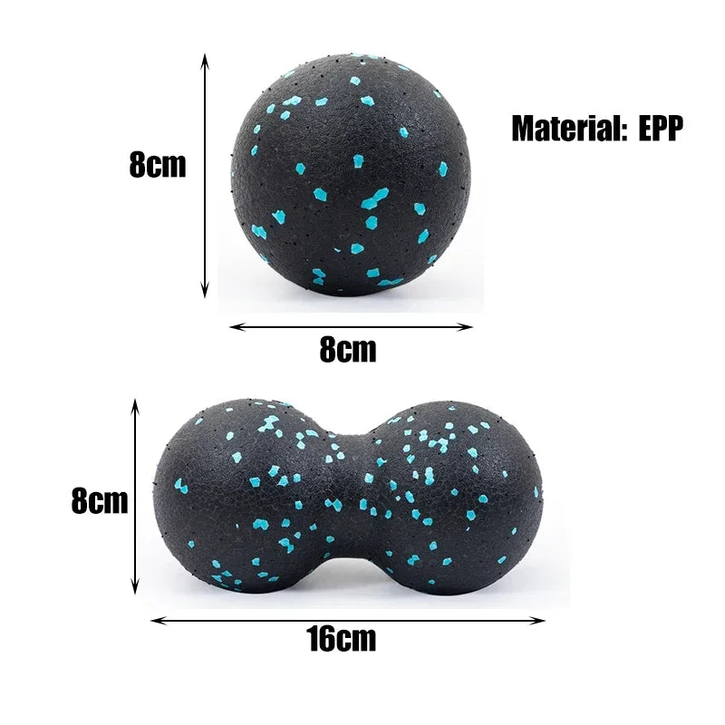 EPP 8cm Peanut Balls Body Massage Fascia Ball High Density Muscle Relaxation Lacrosse Fitness Yoga Myofascia Ball Relieve Pain