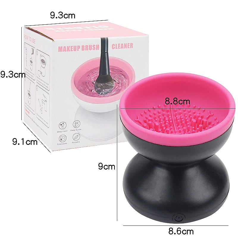 1pcs Portable Usb Makeup Brush Cleaner Machine Silicone Electric Cosmetic Brush Clean dryer Tool Automatic Wash Spinner Gadget