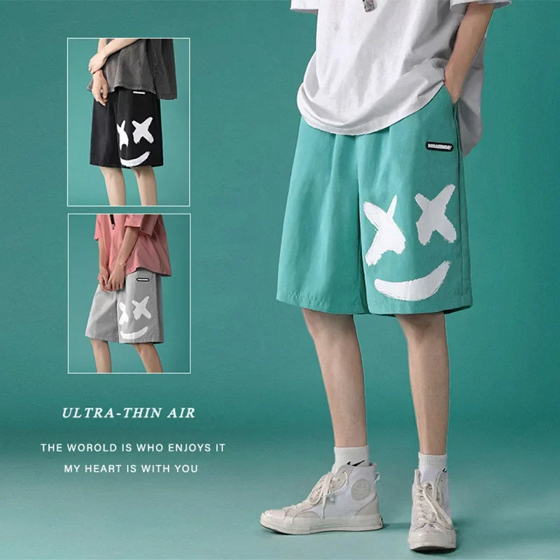 Men's Shorts Summer Men's clothing Basketball shorts Casual Pants Sports Shorts Hong Kong Style Sweatpants Men gym shorts