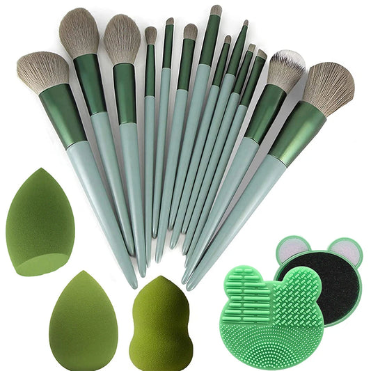 Makeup Brush 13pcs Brushes Set Cosmetic Makeup Sponge Makeup Brush Cleaning Box Beauty Tool Eyeshadow Blush Professional Brushes