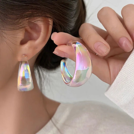 New Fashion Colorful Large Drop Earring Women Vintage Irregular Teardrop Dangle Earrings For Female Party Jewelry Brincos