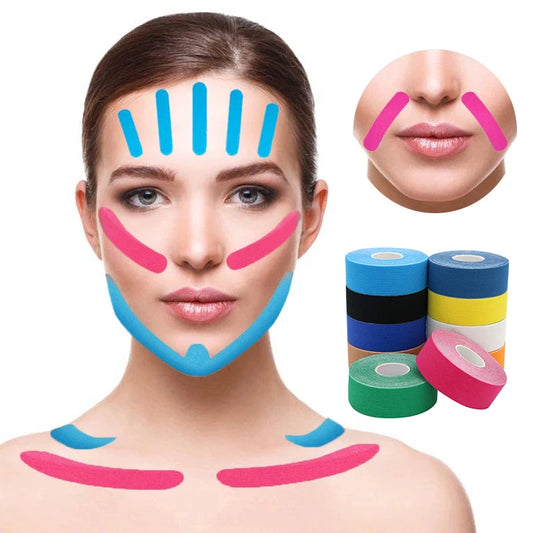 2.5CM*5M Kinesiology Tape for Face V Line Neck Eyes Lifting Wrinkle Remover Sticker Tape Face Skin Care Tool Bandagem Elastica