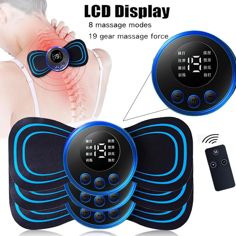 8 Modes 19 Gears Electric Pulse Neck Massager Bye Bye Pain